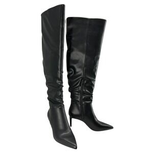 I.N.C. Damoni Slouch Over Knee Boots Black‎ Pointed Toe Stiletto 7.5M NIB